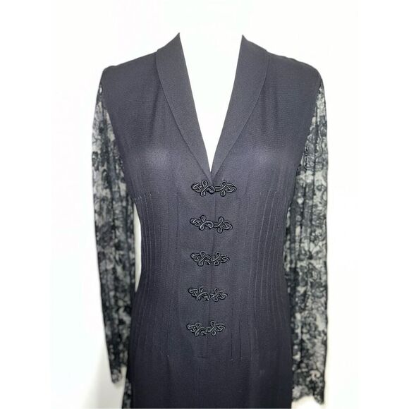 Valentino Night 100% Silk Lace Dress 6 Cocktail Date Night LBD - Picture 5 of 16